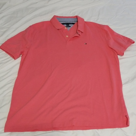 Tommy Hilfiger Shirts Mens Tommy Hilfiger Xl Slim Fit Pink Polo